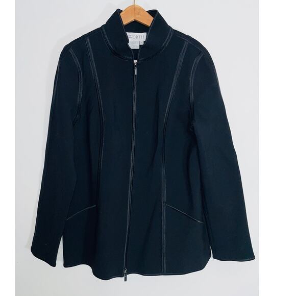 Vintage Worth Stretch Wool‎ Jacket - 94% Wool / 5% Spandex - Women's Size 16 - Picture 1 of 6